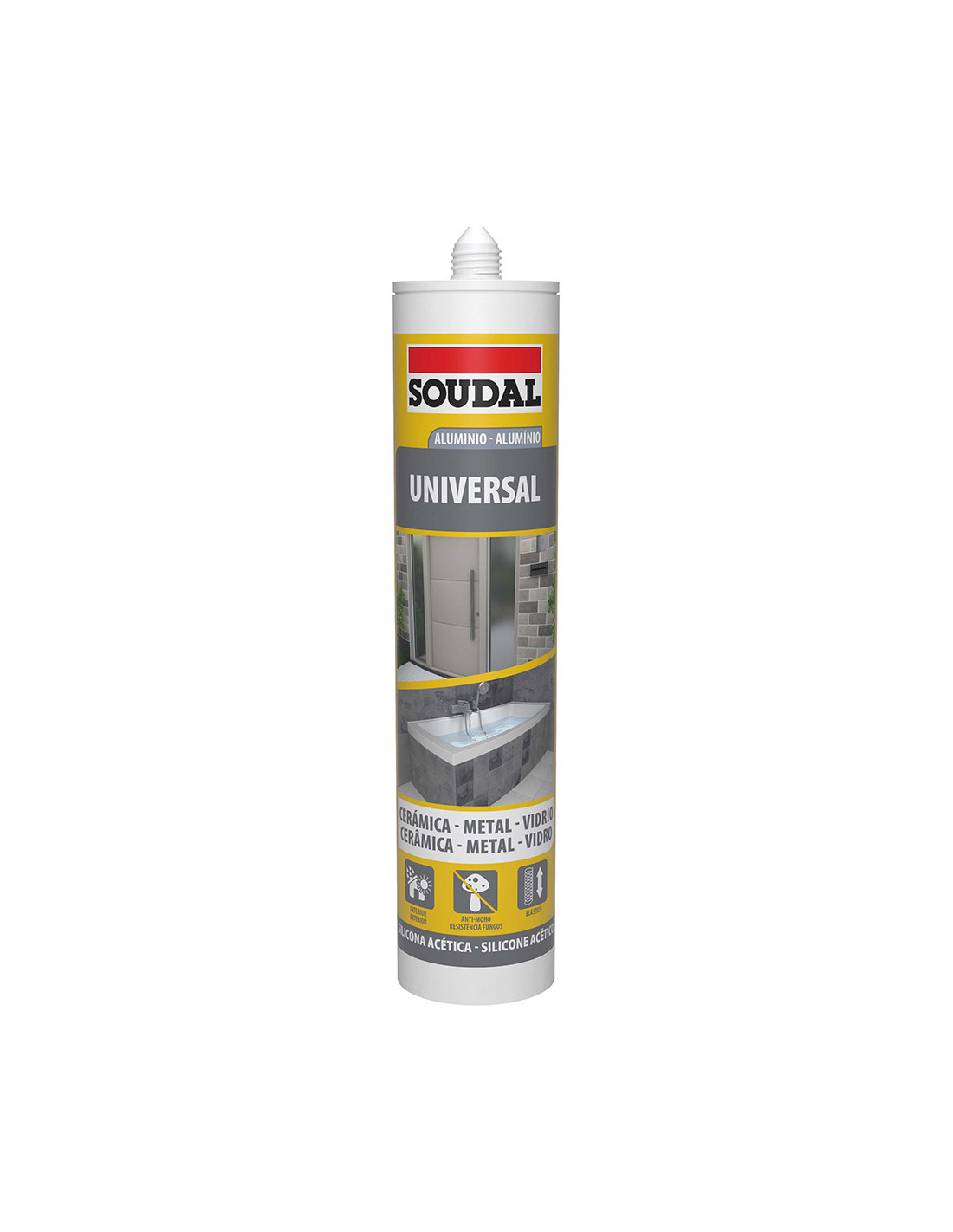 Silicone Universelle Aluminium 280ml 115924 Soudal.
